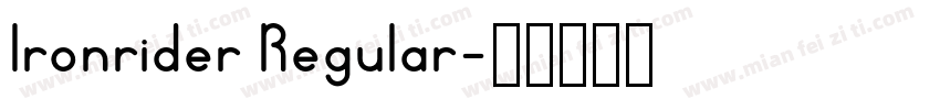 Ironrider Regular字体转换